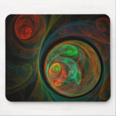 Hergeboorde groene Abstracte Art Mousepad Muismat (Voorkant)