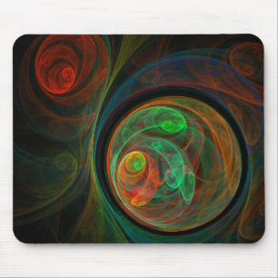 Hergeboorde groene Abstracte Art Mousepad Muismat