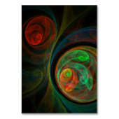 Hergeboorde groene Abstracte Art Table Card Kaart (Achterkant)
