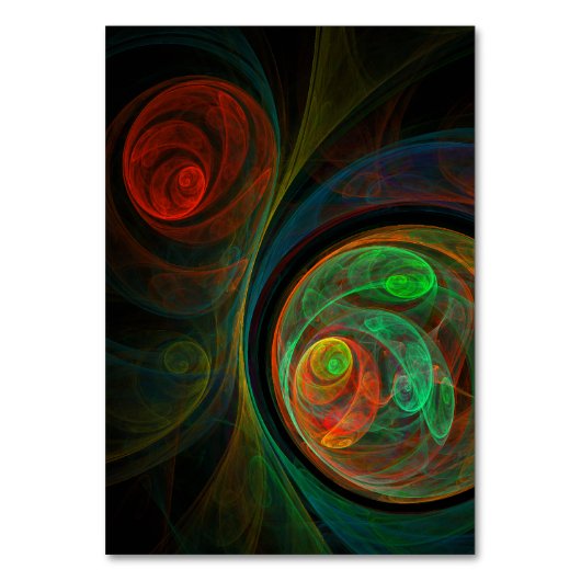 Hergeboorde groene Abstracte Art Table Card Kaart (Voorkant)