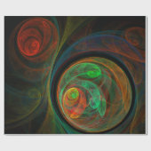 Hergeboorde groene Abstracte kunst Cadeaupapier (Vlak)