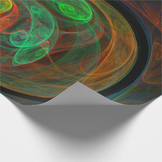 Hergeboorde groene Abstracte kunst Cadeaupapier (Hoek)