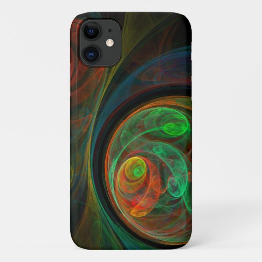 Hergeboorde groene Abstracte kunst Case-Mate iPhone Case (Achterkant)