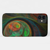 Hergeboorde groene Abstracte kunst Case-Mate iPhone Case (Achterkant (horizontaal))