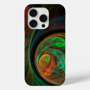 Hergeboorde groene Abstracte kunst iPhone 15 Pro Case