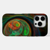 Hergeboorde groene Abstracte kunst Case-Mate iPhone Case (Achterkant (horizontaal))