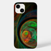 Hergeboorde groene Abstracte kunst Case-Mate iPhone Case (Achterkant)