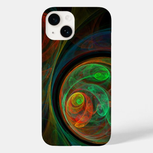 Hergeboorde groene Abstracte kunst Case-Mate iPhone Case (Achterkant)