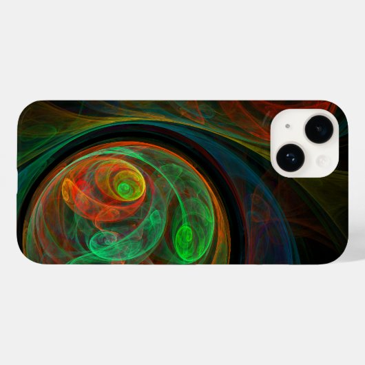 Hergeboorde groene Abstracte kunst Case-Mate iPhone Case (Achterkant (horizontaal))