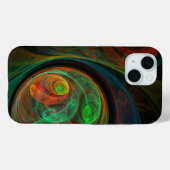 Hergeboorde groene Abstracte kunst Case-Mate iPhone Case (Achterkant (horizontaal))
