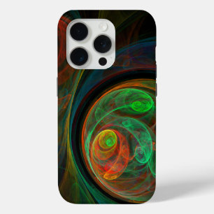 Hergeboorde groene Abstracte kunst iPhone 15 Pro Case