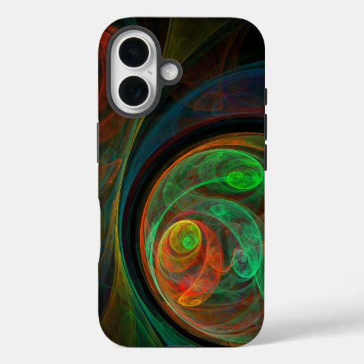 Hergeboorde groene Abstracte kunst Case-Mate iPhone Case (Achterkant)