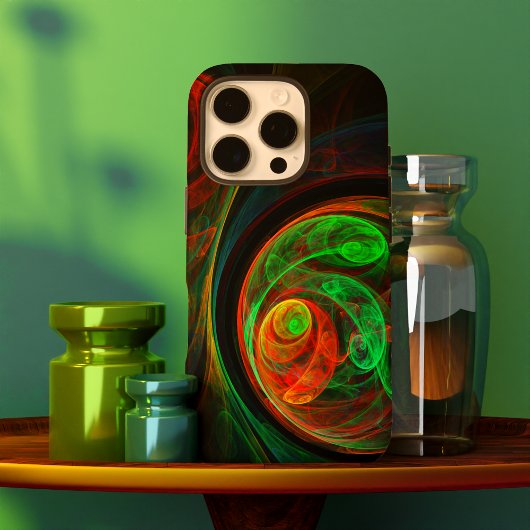 Hergeboorde groene Abstracte kunst Case-Mate iPhone Case