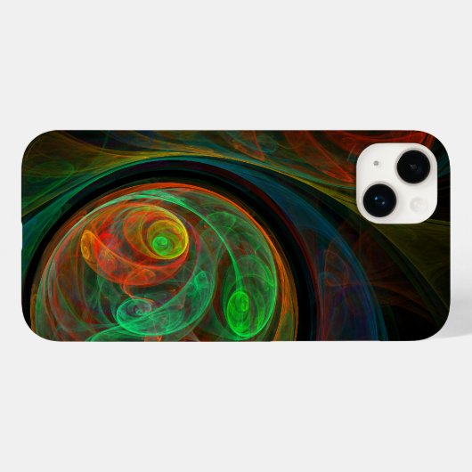 Hergeboorde groene Abstracte kunst Case-Mate iPhone Case (Achterkant (horizontaal))