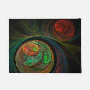 Hergeboorde groene Abstracte kunst Deurmat