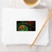 Hergeboorde groene Abstracte kunst Etiket (Insitu)