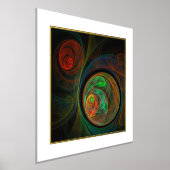 Hergeboorde groene Abstracte kunst Folie Afdrukken (Laagn)