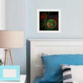 Hergeboorde groene Abstracte kunst Folie Afdrukken (Insitu (Slaapkamer))