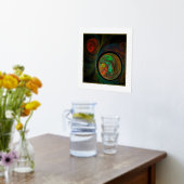 Hergeboorde groene Abstracte kunst Folie Afdrukken (Laag (Keuken))