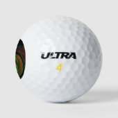 Hergeboorde groene Abstracte kunst Golfballen (Logo)