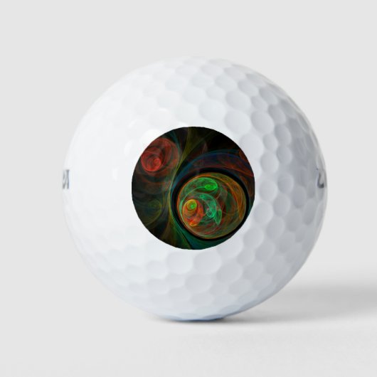 Hergeboorde groene Abstracte kunst Golfballen (Voorkant)