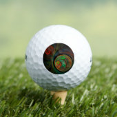 Hergeboorde groene Abstracte kunst Golfballen (Insitu Shirt)