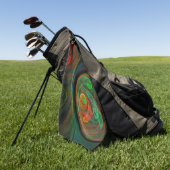 Hergeboorde groene Abstracte kunst Golfhanddoek (Groen)