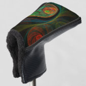 Hergeboorde groene Abstracte kunst Golfheadcover (3/4 voorkant)