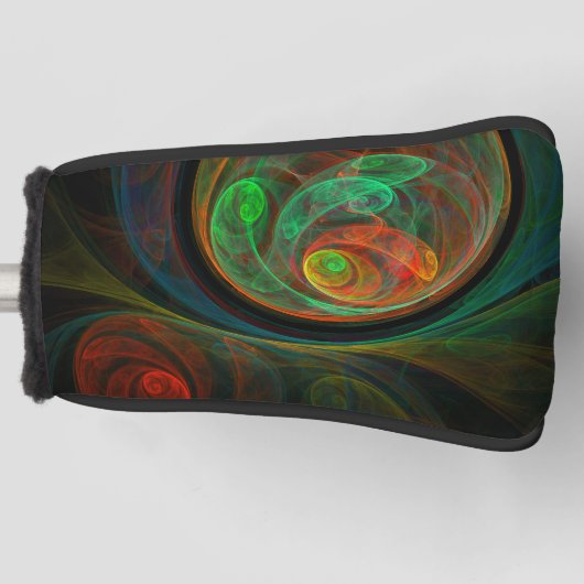 Hergeboorde groene Abstracte kunst Golfheadcover (Voorkant)