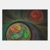 Hergeboorde groene Abstracte kunst Inpakpapier Vel (Voorkant 3)