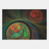 Hergeboorde groene Abstracte kunst Inpakpapier Vel (Voorkant)