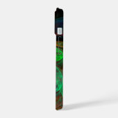 Hergeboorde groene Abstracte kunst iPhone 15 Case (Linkerkant)