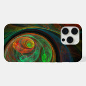 Hergeboorde groene Abstracte kunst iPhone Hoesje (Achterkant horizontaal)
