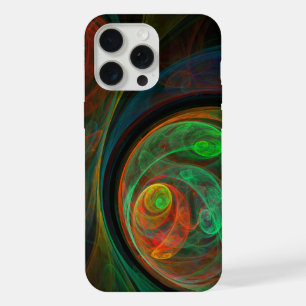 Hergeboorde groene Abstracte kunst iPhone 15 Pro Max Case