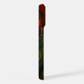 Hergeboorde groene Abstracte kunst iPhone Hoesje (Rechterkant)