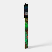 Hergeboorde groene Abstracte kunst iPhone Hoesje (Linkerkant)