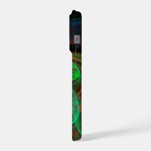 Hergeboorde groene Abstracte kunst iPhone Hoesje (Linkerkant)