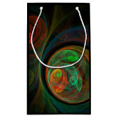 Hergeboorde groene Abstracte kunst Klein Cadeauzakje (Achterkant)