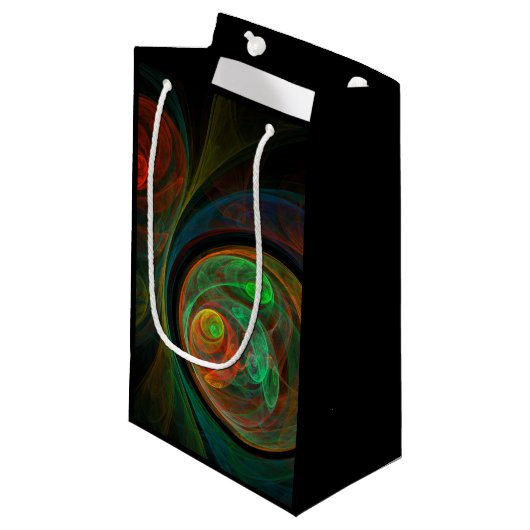 Hergeboorde groene Abstracte kunst Klein Cadeauzakje (Voorkant Gekanteld)