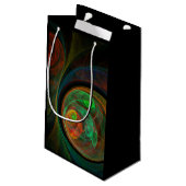 Hergeboorde groene Abstracte kunst Klein Cadeauzakje (Achterkant Gekanteld)