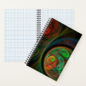 Hergeboorde groene Abstracte kunst Notitieboek (Binnen)