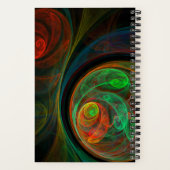 Hergeboorde groene Abstracte kunst Notitieboek (Achterkant)