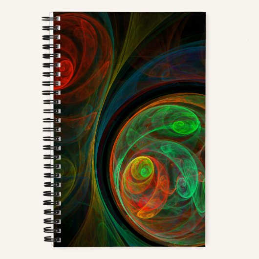 Hergeboorde groene Abstracte kunst Notitieboek (Voorkant)