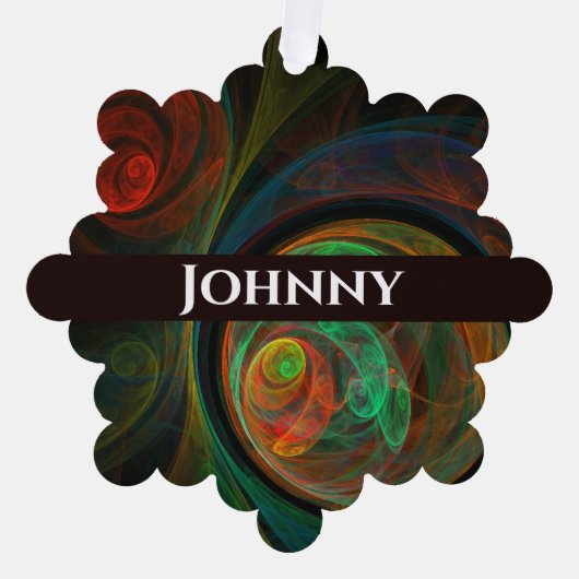 Hergeboorde groene Abstracte kunst Ornament Kaart (Voorkant)