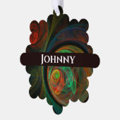 Hergeboorde groene Abstracte kunst Ornament Kaart (Links)