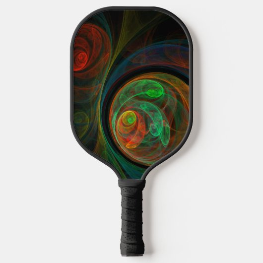 Hergeboorde groene Abstracte kunst Pickleball Paddle (Voorkant)