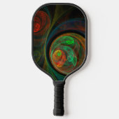 Hergeboorde groene Abstracte kunst Pickleball Paddle (Achterkant)