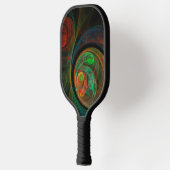 Hergeboorde groene Abstracte kunst Pickleball Paddle (Links)