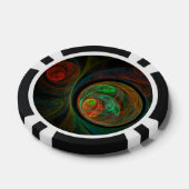 Hergeboorde groene Abstracte kunst Poker Chips (Enkel)