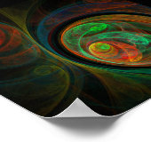 Hergeboorde groene Abstracte kunst Poster (Hoek)